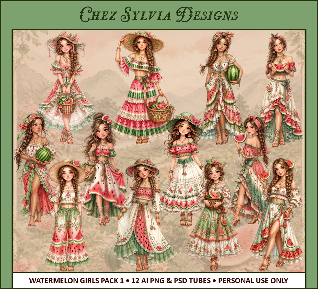 (image for) CSD - 12 AI Tagger Tubes Watermelon Girl Pack 1
